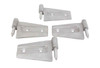 Kentrol Door Hinge Set 4 Pieces 2 Door Bare Grey for 07-18 Jeep Wrangler JK