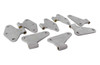 Kentrol Body Door Hinge Set 8 Pieces 4 Door Bare Grey for 07-18 Jeep Wrangler JK