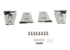 Kentrol Door Hinge Set 4 Pieces 2 Door - Polished Silver for 07-18 Wrangler JK