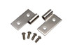 Kentrol Lower Door Hinge Pair - Polished Silver for 76-06 JEEP CJ Wrangler YJ/TJ