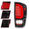 ANZO LED Tail Lights - w/ Light Bar Black Housing & Clear Lens for 16-21 Tacoma