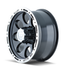 ION Type 174 15x8 / 5x139.7 BP / -27mm Offset / 108mm Hub Black/Machined Wheel