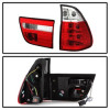 Spyder 4PCS Euro Style Tail Lights- Red Clear for 00-06 BMW E53 X5