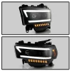 Spyder Projector Headlights - Black for 19-22 Dodge Ram 2500 (Halogen Only)
