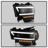 Spyder Projector Headlights - Black for 19-22 Dodge Ram 2500 (Halogen Only)