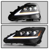 Spyder High-Power LED Headlights - Black for 06-10 Lexus IS 250/350 Halogen
