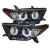 Spyder Projector Headlights 3D DRL Black for 11-13 Toyota Highlander