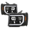 Spyder V2 Projector Headlights - DRL LED for 07-13 GMC Sierra 1500-3500