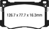 EBC Redstuff Front Brake Pads for 15+ Hyundai Genesis 3.8