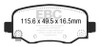 EBC  Yellowstuff Rear Brake Pads for 15+ Chrysler 200 2.4
