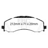 EBC  Greenstuff Front Brake Pads for 2020+ Ram 2500 HD 6.4L