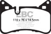 EBC Bluestuff Rear Brake Pads for 14 Mercedes-Benz C63 AMG (W204) 6.2