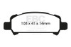 EBC  Bluestuff Rear Brake Pads for 01-02 Subaru Impreza 2.0 Turbo WRX