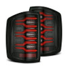 AlphaRex Luxx-Series LED Tail Lights Black/Red for 14-18 Chevy Silverado 1500