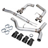 AWE Tuning Track Edition Exhaust w/ Black Tip for 11+ WRX / STI - 3020-43066