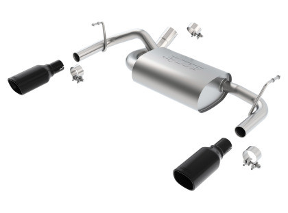 Borla Touring Axleback Exhaust w/ Black Tips for 12-18 Wrangler JK / JKU 3.6