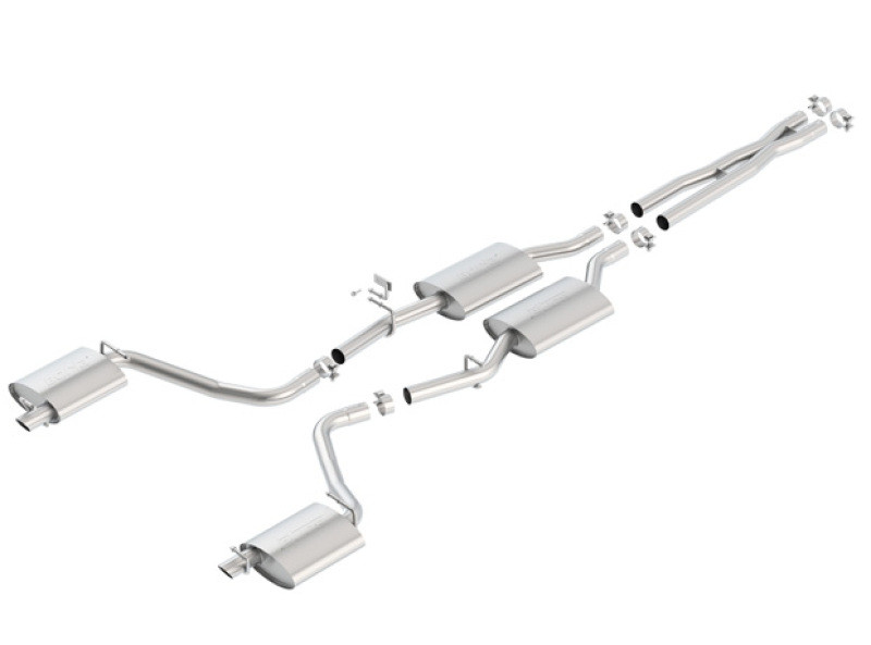 Borla  S-Type Cat Back Exhaust (Uses Factory Valence) for 15-16 Charger 3.6L V6