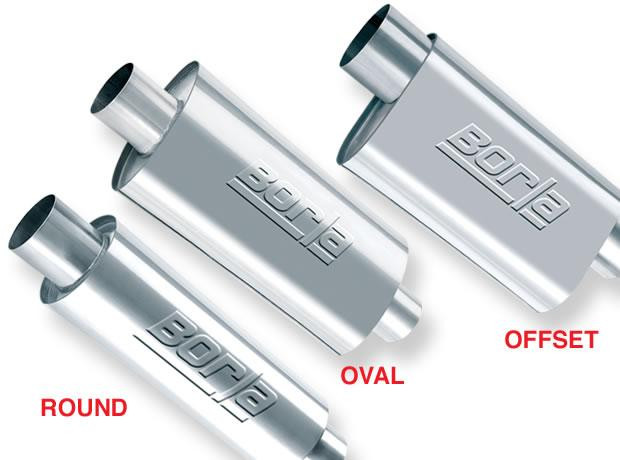 Borla XR-1 Racing Sportsman 3 inch Outlet / 3 inch Inlet Round Muffler