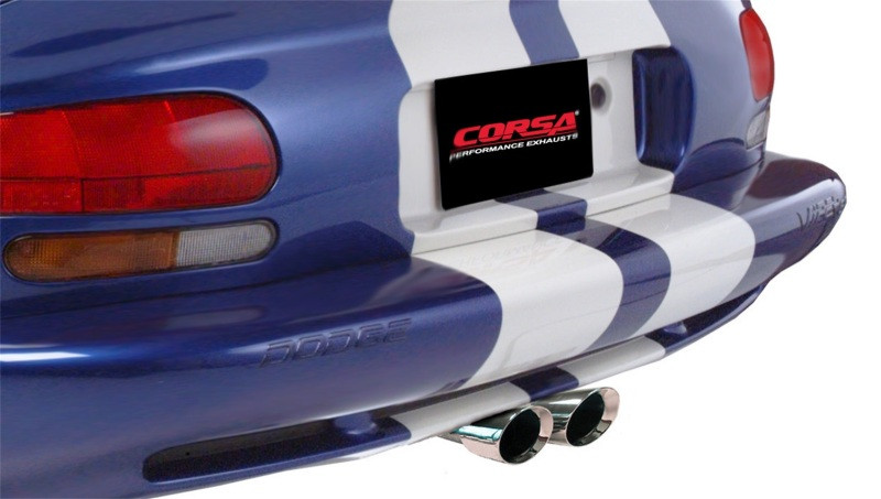 Corsa 3" Dual Center Rear Exit Sport Exhaust for 96-02 Viper RT / GTS