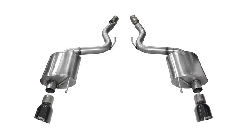 Corsa 3" Touring Black Tip Axleback Exhaust for 15-17 Mustang GT