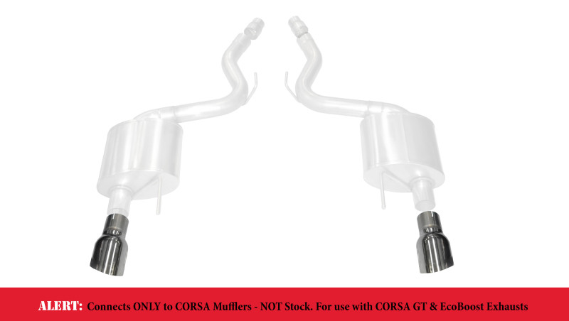 Corsa Two Single 4.5" Pro Series Tips for 15-17 Mustang GT