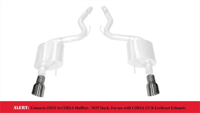 Corsa Two Single 4.5" Pro Series Tips for 15-17 Mustang GT