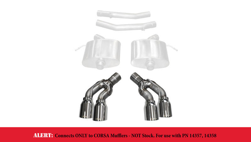 Corsa Two Twin 4" Pro Series Tips for 16-19 Cadillac CTS-V 6.2L