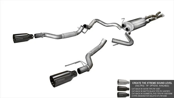 Corsa 3" Sport Muffler Upgrade Kit for 17+ Ford Raptor Ecoboost