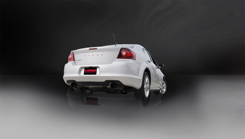 Corsa 2.5" Dual Rear Exit Sport Black Tip Exhaust for 11-14 200 / Avenger 3.6L