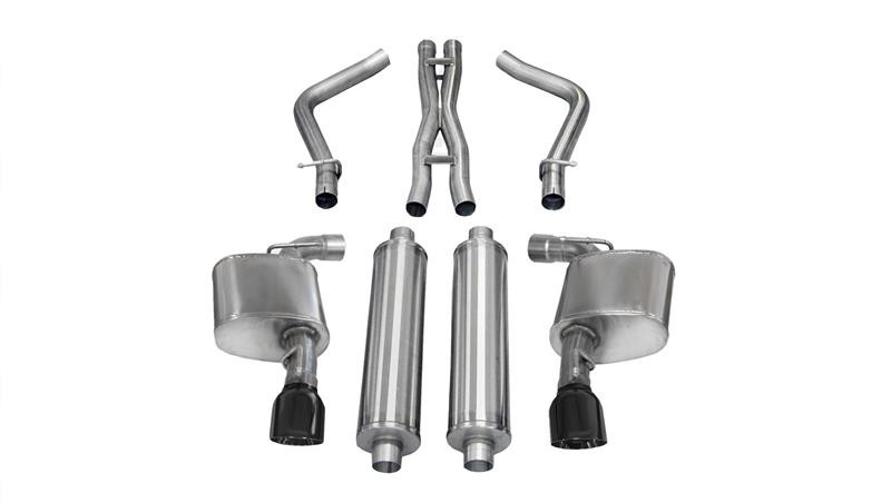 Corsa 2.75" Dual Rear Exit Xtreme Black Tip Exhaust for 12-14 Charger / 300 SRT