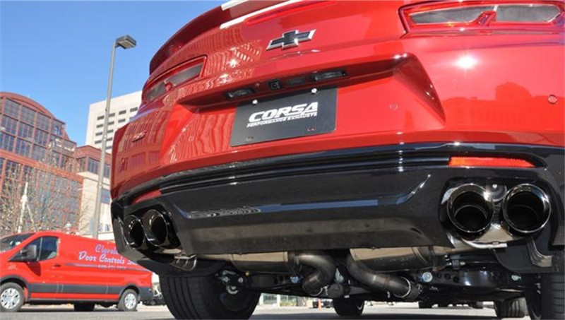 Corsa 2.75" Dual Rear Xtreme Axleback Black Tip Exhaust for 16+ Camaro SS / ZL1