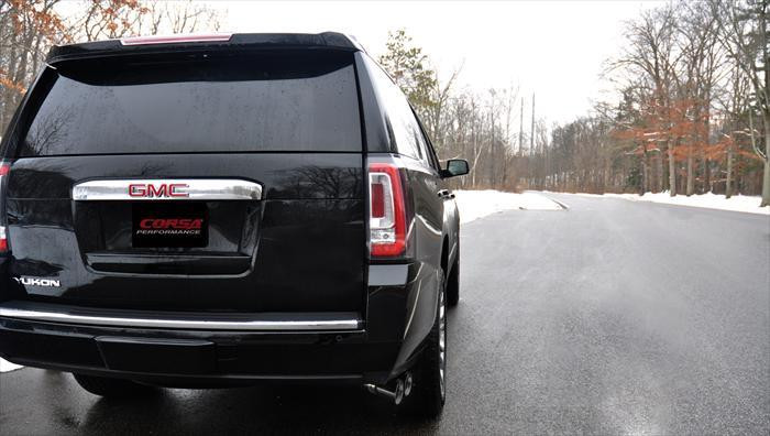 Corsa 3" Single Side Exhaust w/ Black Tips for 15+ Yukon Denali / Escalade 6.2L