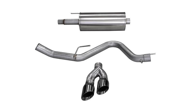 Corsa 3" Single Side Exit Sport Black Tip Exhaust for 15-19 F150 5.0L