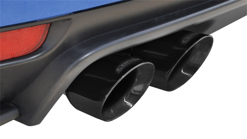 Corsa 3" Dual Rear Exit Sport Black Tip Exhaust for 08-11 STI / 11-14 WRX Hatch
