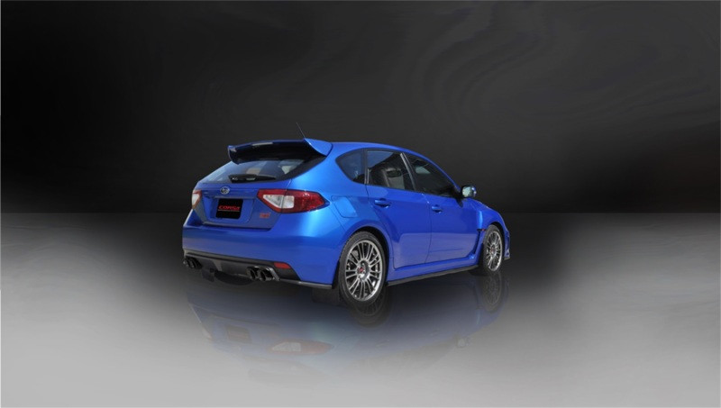 Corsa 3" Dual Rear Exit Sport Black Tip Exhaust for 08-11 STI / 11-14 WRX Hatch