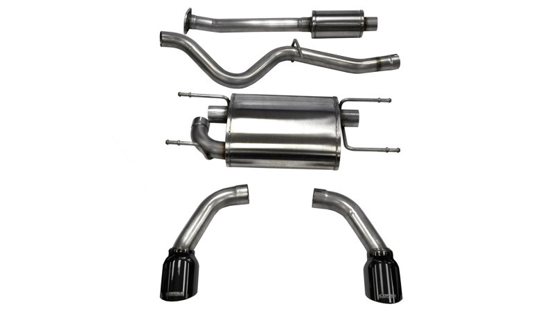 Corsa 2.5" Dual Rear Exit Sport Black Tip Exhaust for 13+ BRZ / FR-S