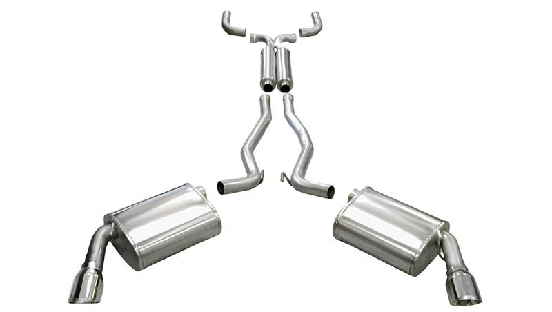 Corsa 2.5" Dual Rear Exit Sport Exhaust for 10-15 Camaro SS Coupe