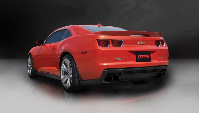 Corsa 3" Dual Rear Exit Sport Black Tip Exhaust for 12-15 Camaro ZL1 / SS