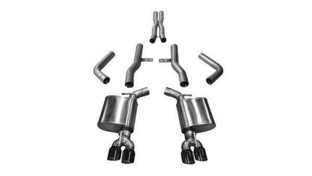 Corsa 2.75" Dual Rear Exit Xtreme Black Tip Exhaust for 15+ Challenger SRT