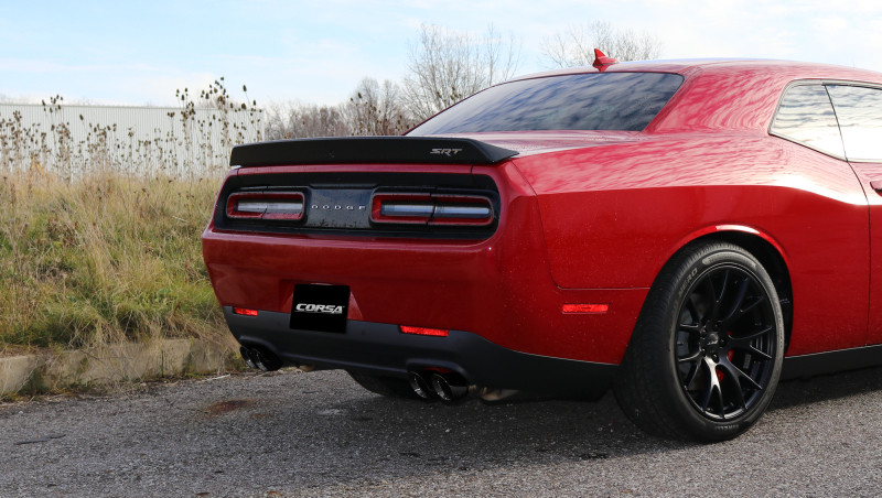 Corsa 2.75" Dual Rear Exit Xtreme Black Tip Exhaust for 15+ Challenger SRT