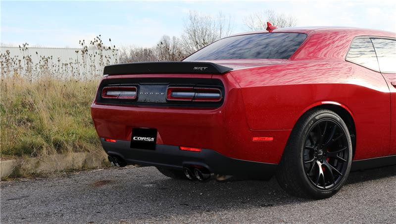 Corsa 2.75" Dual Rear Exit Xtreme Black Tip Exhaust for 15+ Challenger SRT