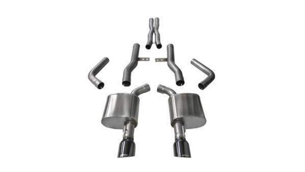 Corsa 2.75" Dual Rear Exit Xtreme Black Tip Exhaust for 15-19 Charger SRT 392
