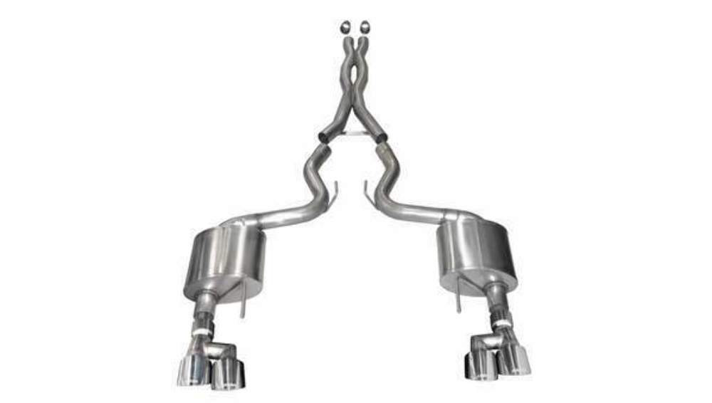 Corsa 3" Dual Rear Exit Sport Exhaust for 18-19 Mustang GT