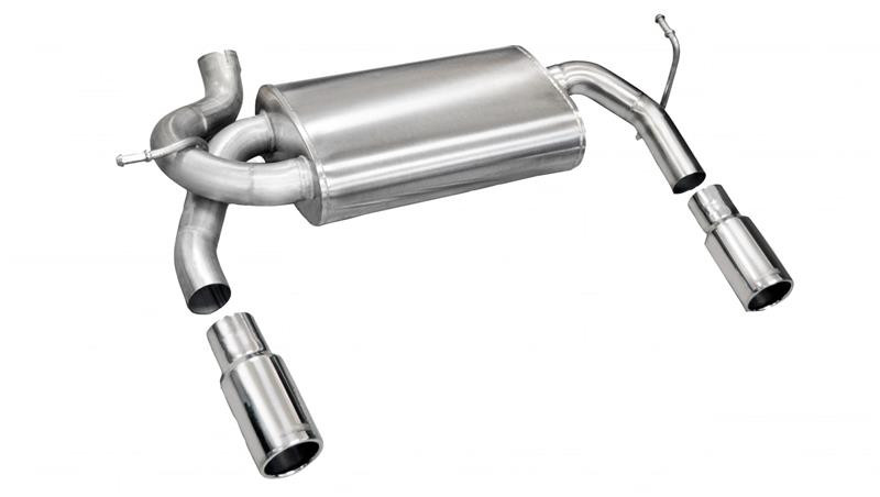 Corsa 2.5" Dual Rear Exit Sport Axleback Exhaust for 07-18 Wrangler JK