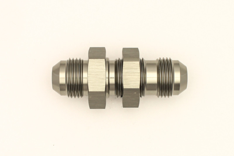 DeatschWerks 8AN Male Flare To 8AN Male Flare Bulkhead Adapter (Incl. Nut)