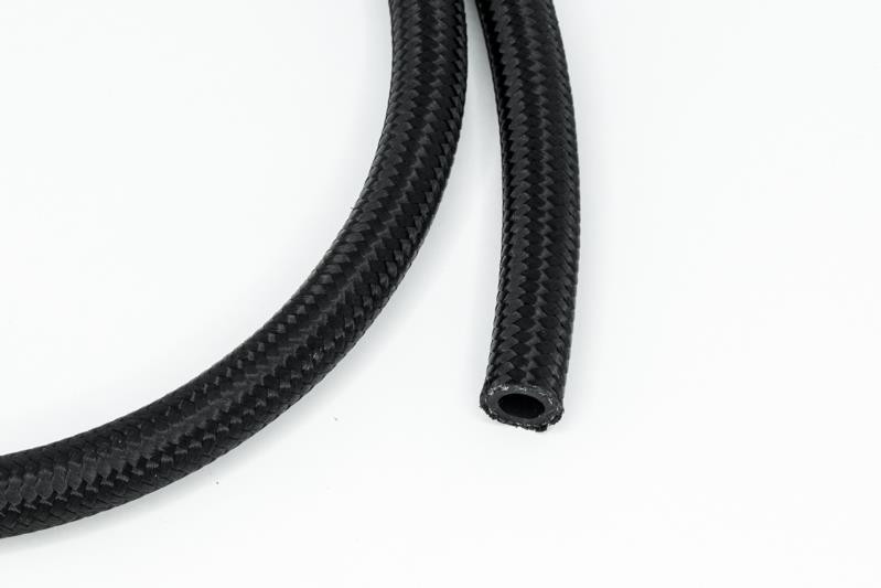 DeatschWerks 6AN Black Nylon Braided CPE Hose - 10 Feet - 6-02-0815-10