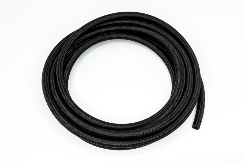 DeatschWerks 6AN Black Nylon Braided CPE Hose - 20 Feet - 6-02-0815-20