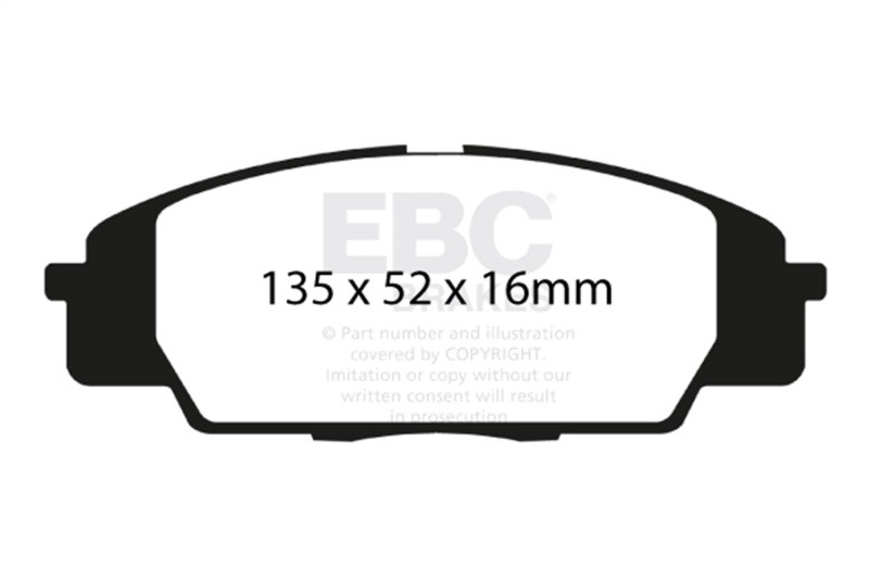 EBC Green Stuff Front Brake Pads for 07-11 Acura CSX (Canada) 2.0L Type S