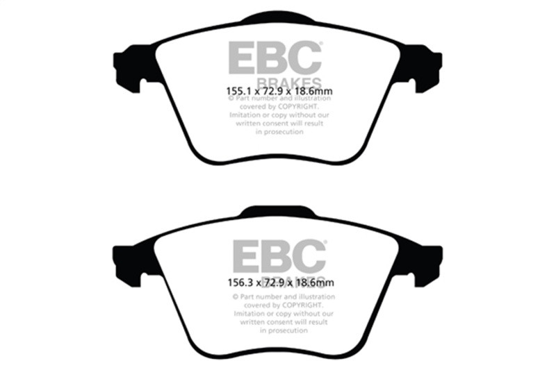 EBC Green Stuff Front Brake Pads for 07-13 Mazdaspeed 3 Turbo 2.3L - DP21574