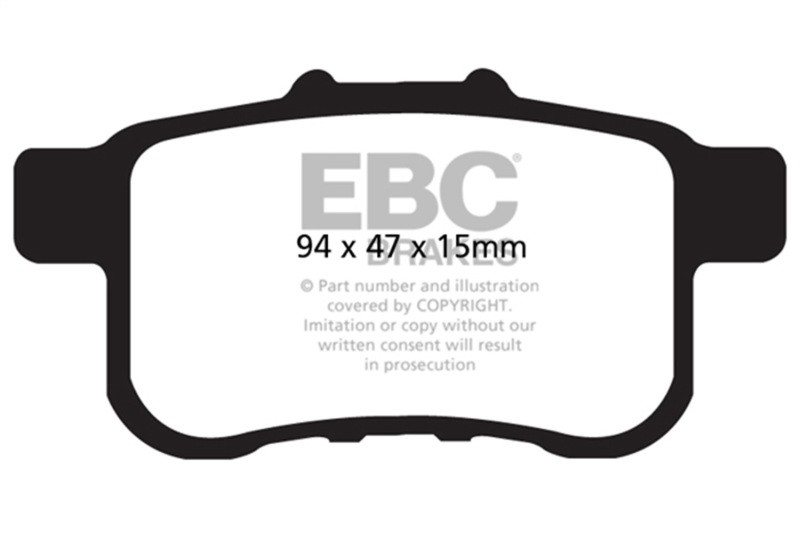 EBC Green Stuff Rear Brake Pads for 09-14 Acura TSX 2.4L - DP21987